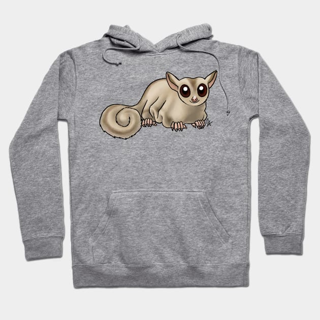 Mammal - Sugar Glider - Creamrino Hoodie by Jen's Dogs Custom Gifts and Designs